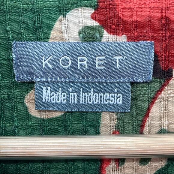 Koret 100% Cotton Floral Cottagecore Granny Core Button Front Blazer Size Medium - Picture 7 of 9